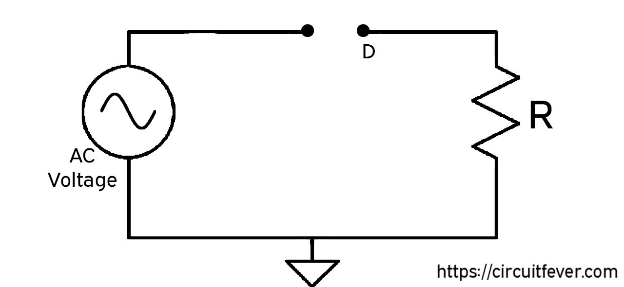 Half Wave Rectifier During Negative Cycle
