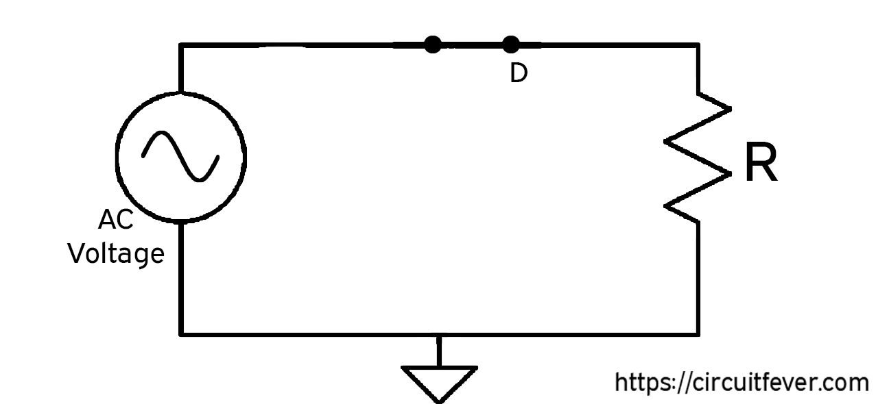 Half Wave Rectifier During Positive Cycle