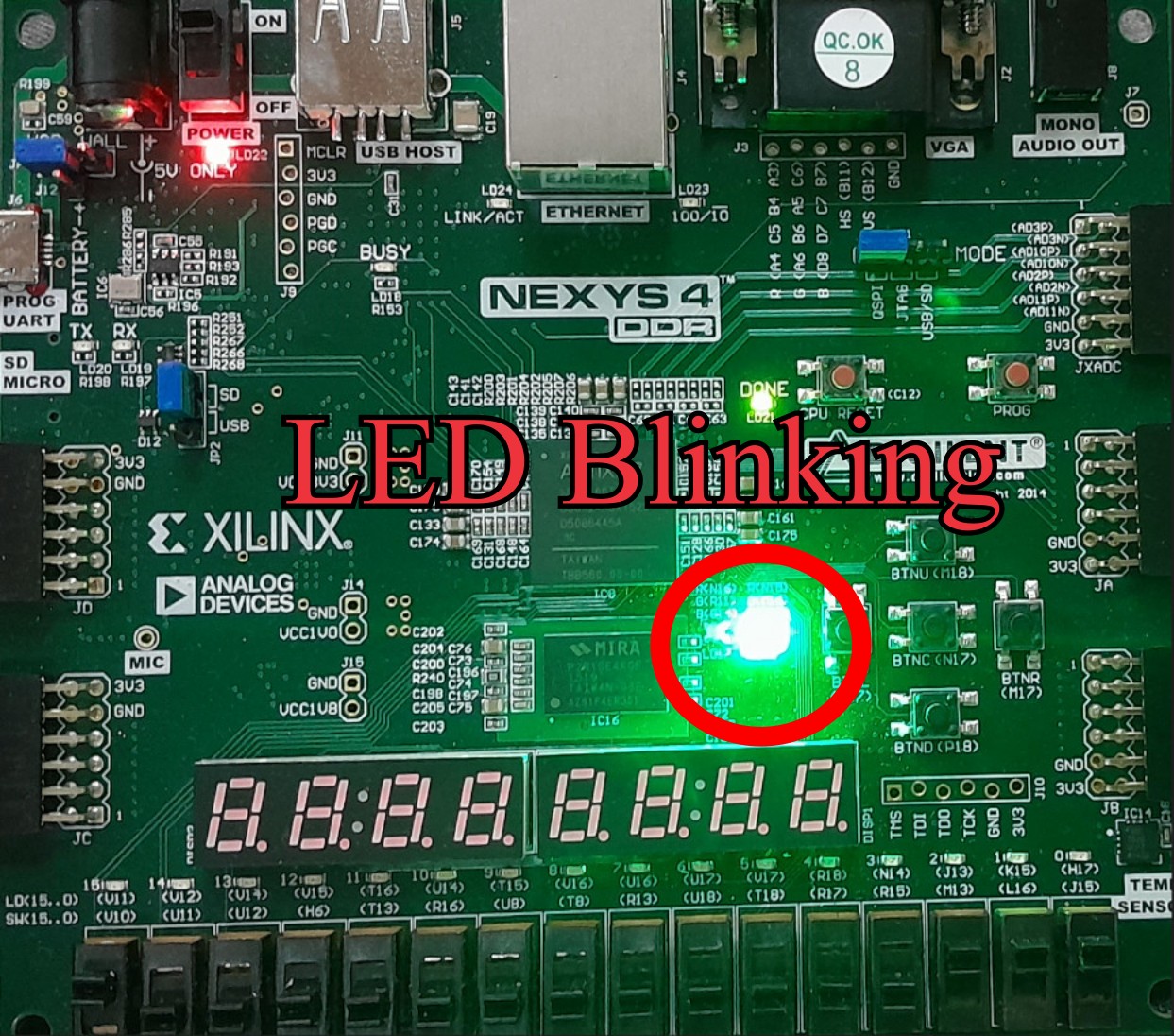 LED blinking in FPGA using Verilog