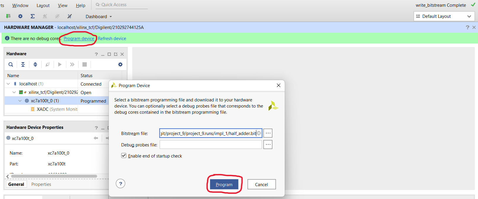 Create a Constraints file in Vivado